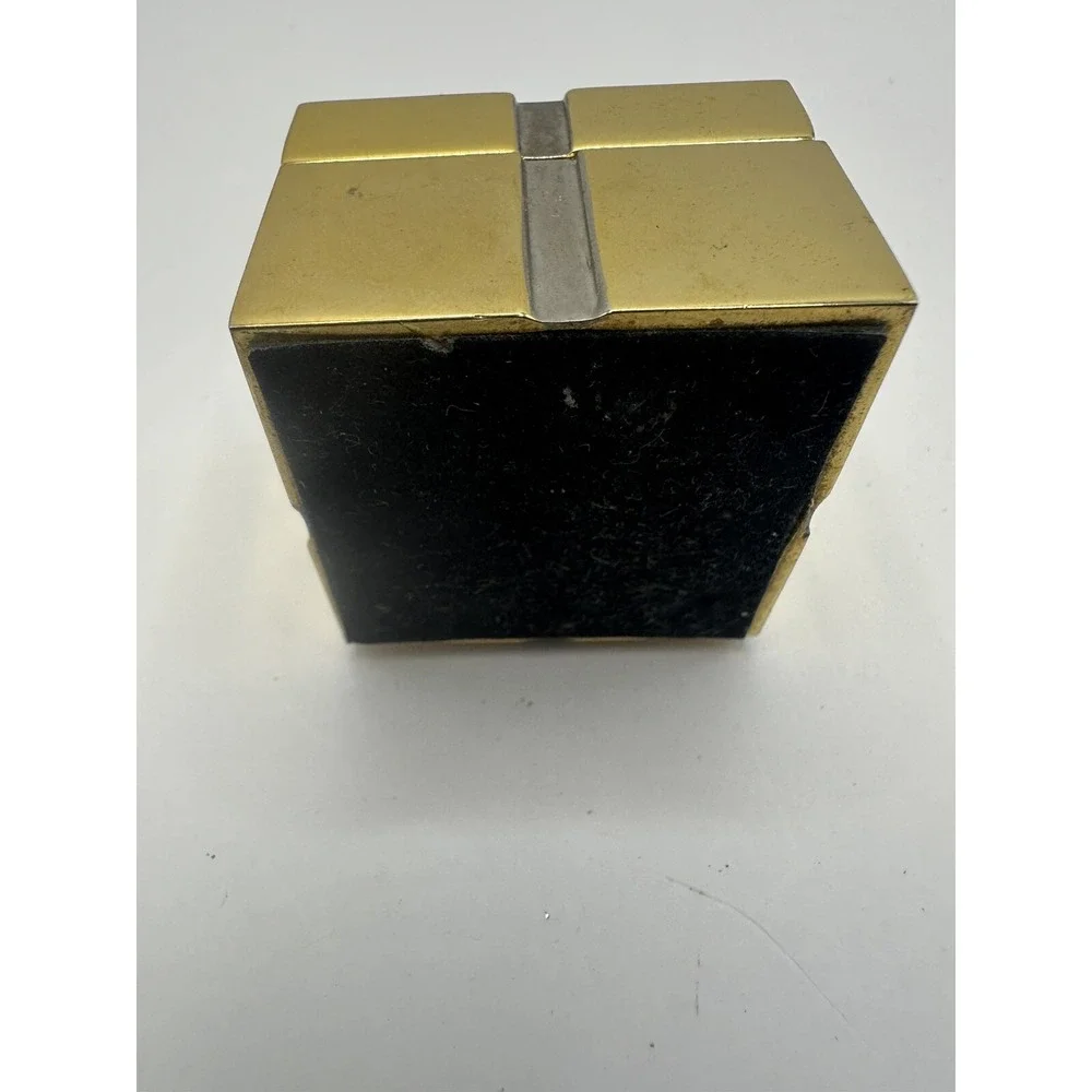Collezio Miniature Brass Gift Box‎ New Battery Gold Tone Clock Watch V